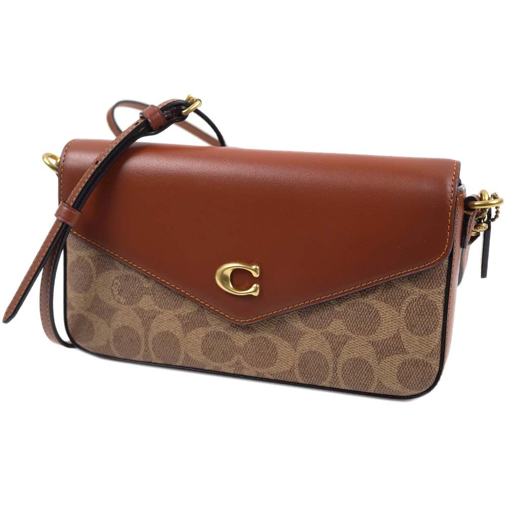 コーチ バッグ ショルダーバッグ クロスボディ キャンバス お財布 レディース タン ラスト シグネチャー COACH C8442-B4NQ4