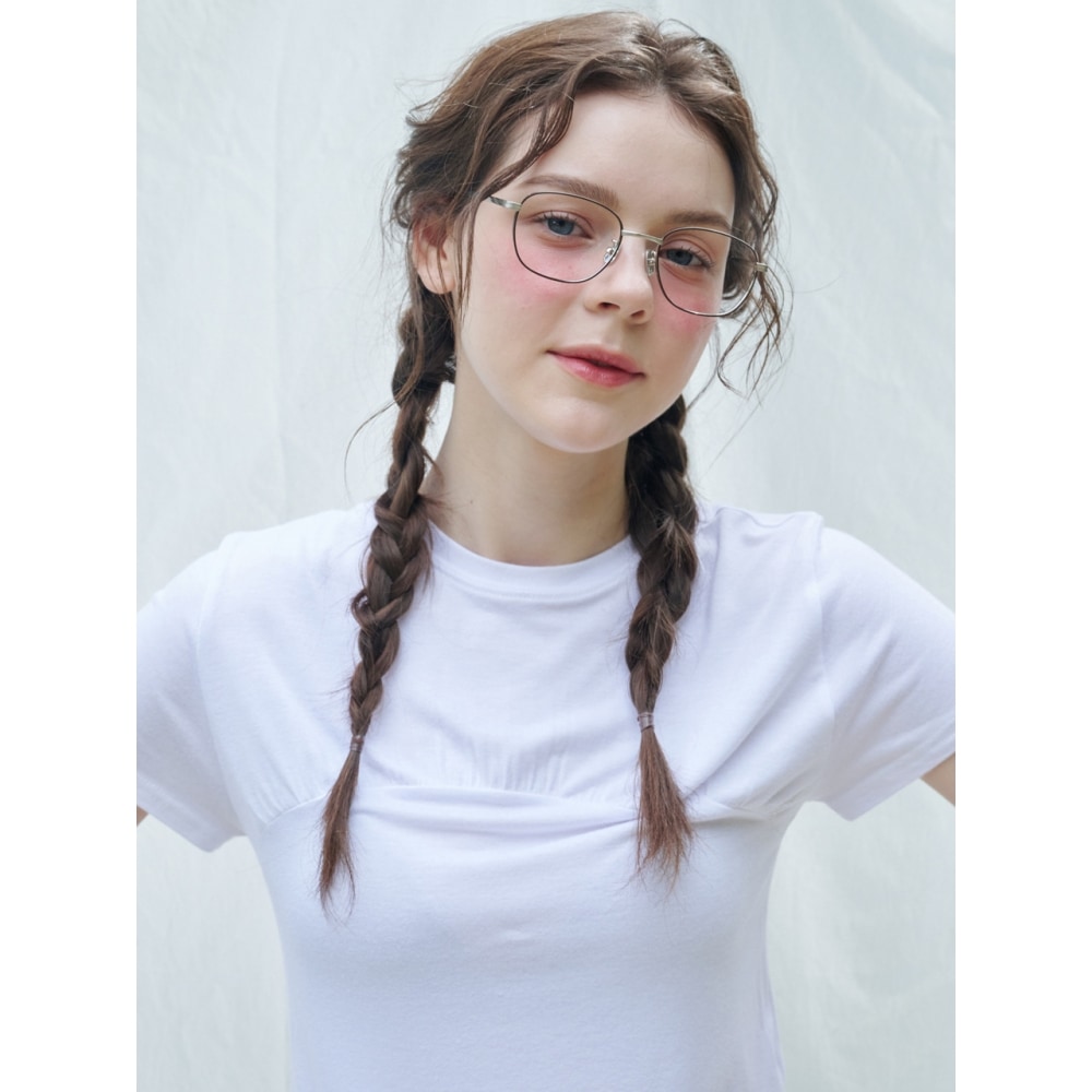 LOSSYROW リンクルショートスリーブ T シャツホワイト