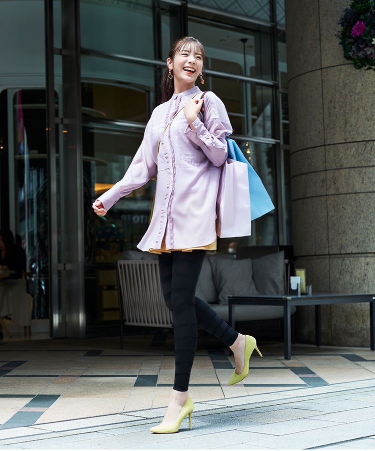 Qoo10 グラマラスパッツ グラマラスパッツ ボーダー 10分丈 フ レディース服