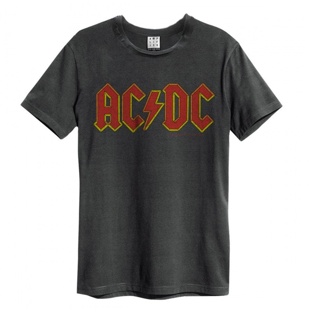 (英国より直送) Amplified ユニセックスアダルト AC/DC ビンテージロゴ Tシャツ