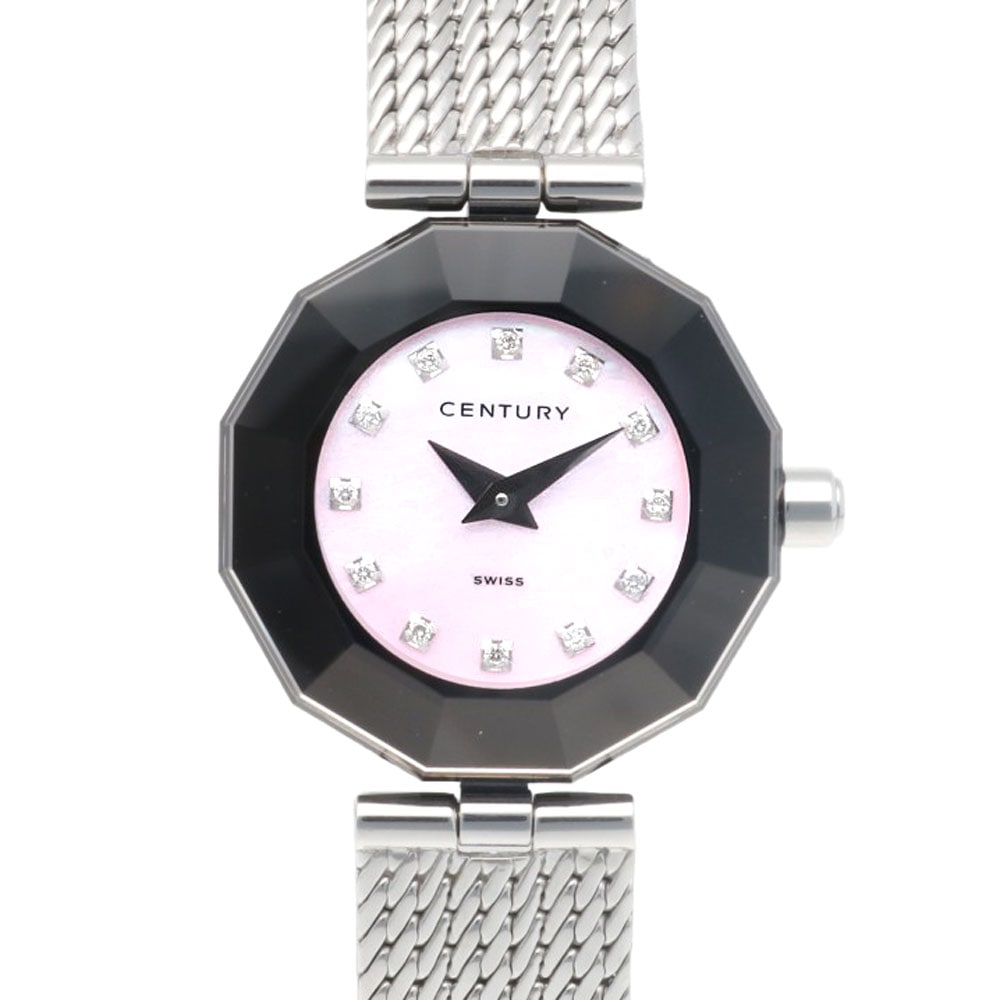 センチュリー タイムジェム 腕時計 ステンレススチール クオーツ 1年保証 CENTURY 中古