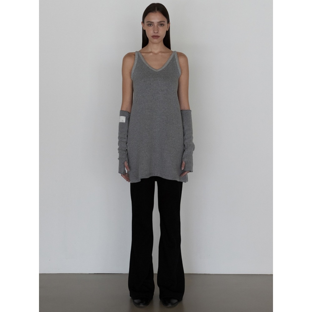 ウイロングウォーマー+レイヤードドレスグレー OU1251