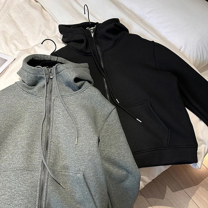 ラムズフリース ショート スウェット コート グレーの薄いファスナーの女性との韓国版のカジュアルコート T レディース ゆったりしたスポーツの 裏起毛 韓国 パーカー アウター 厚手 4,461円