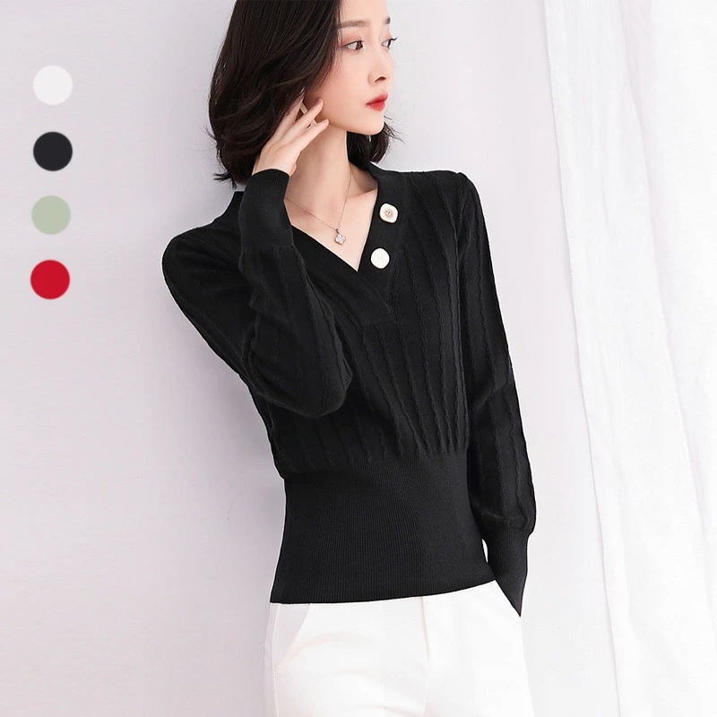 セーター レディース 秋冬 ニット 厚手 長袖 秋 冬 大きいサイズ Vネック ショート丈 可愛い チュニック 無地 カジュアル トップス 洗える おしゃれ シンプル 着やせ 上品 5,153円