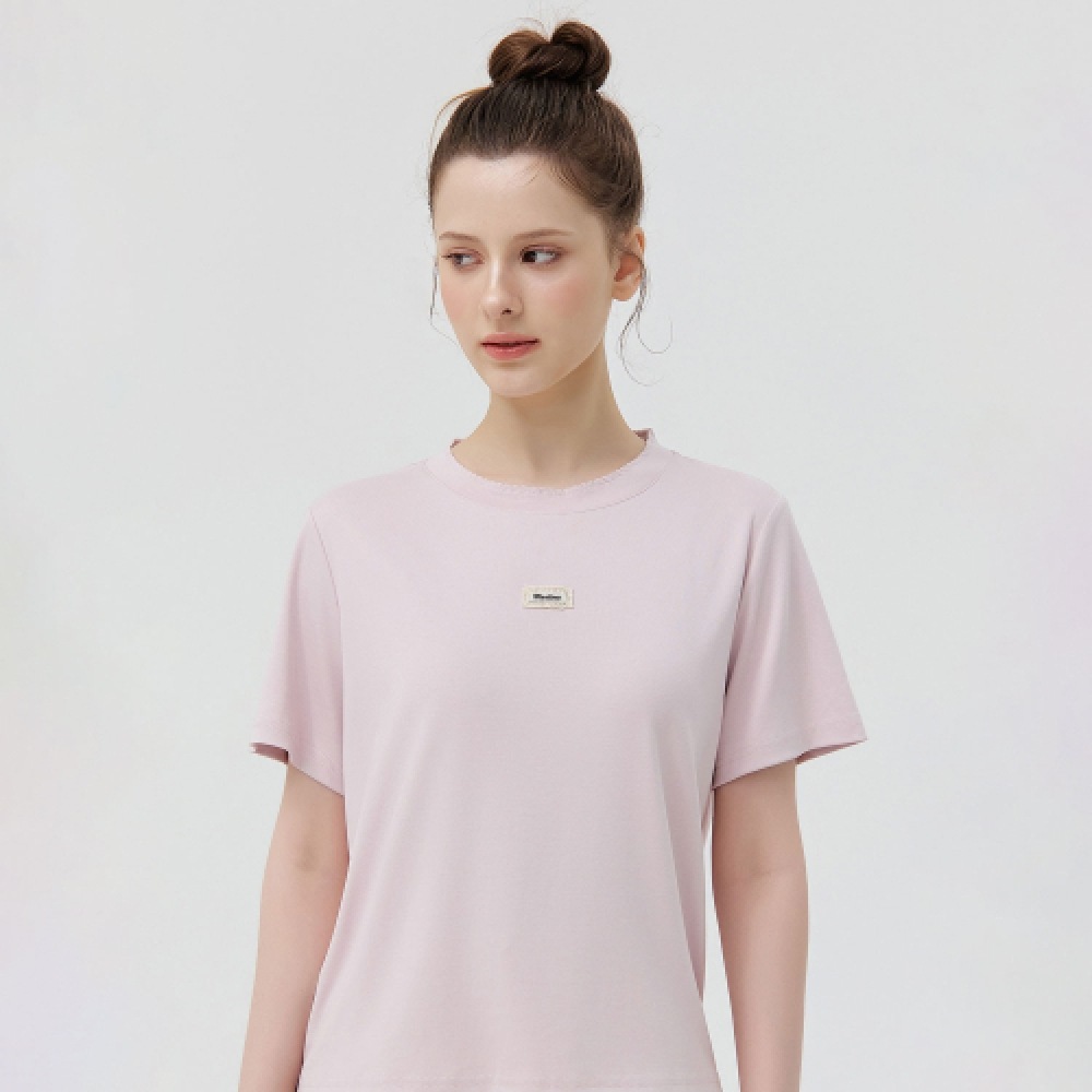 MARTINE GOLF ブラッシュスカラップネック Tシャツ_L/ピンク