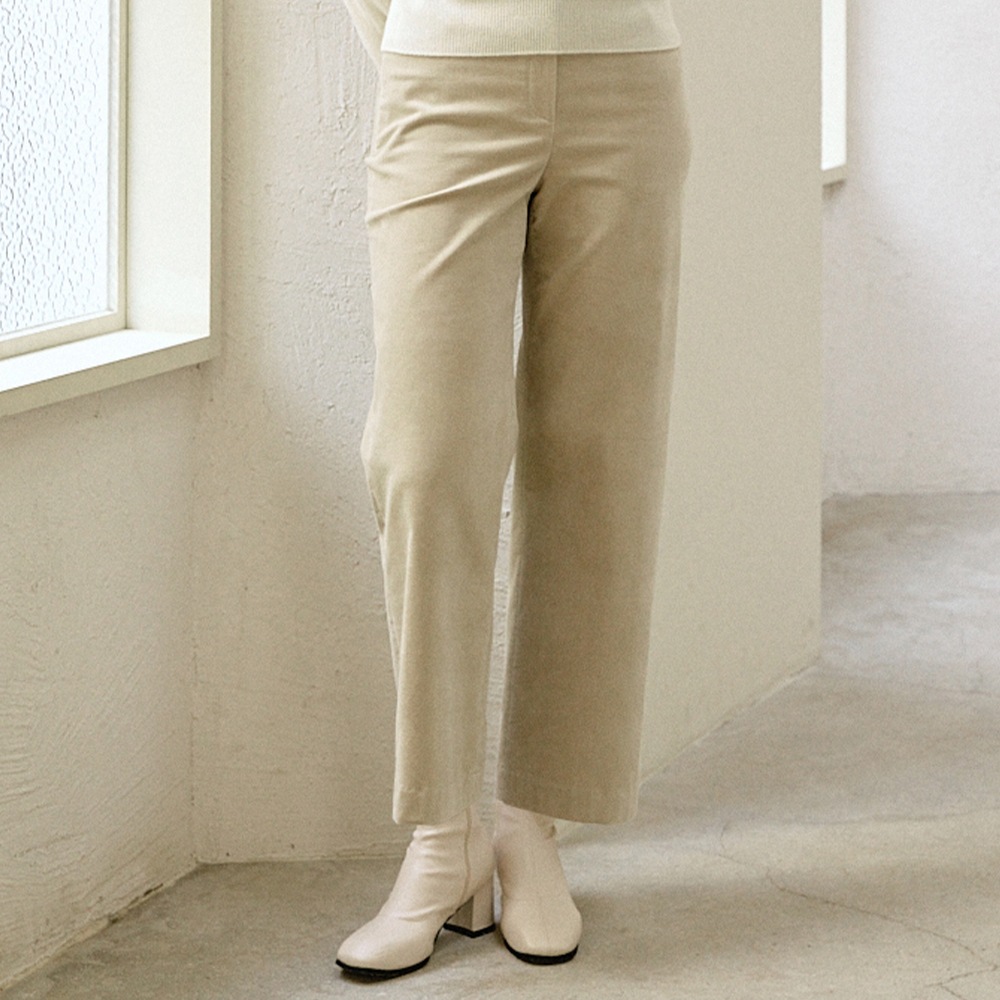 ベルベット セミワイドパンツ