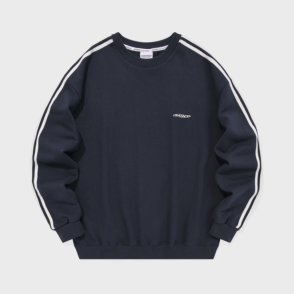 SP CIRCLE LOGO LINE SWEAT SHIRTS-NAVY