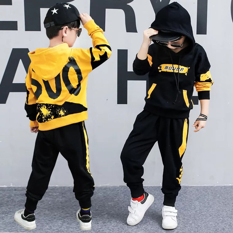 スポーツウェア 春秋 ジャージ セットアップ パーカー長ズボン がんばりマン りえPのおすすめ ダンスウェア 韓国子供服 子供運動会 運動服 子供ダンス衣装 ジュニア キッズ 男の子用 2点上下セット