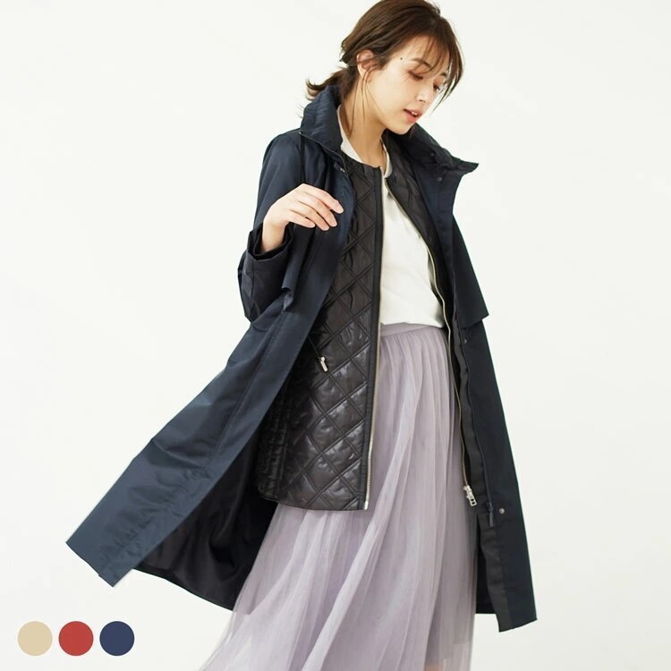 ライナーベスト付きスプリングコート