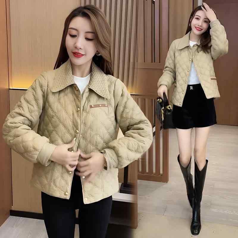 秋服 レディース ファッション オシャレ カワイイ シンプル 大人カワイイ 大きいサイズ ライト コットン コート 秋冬 コットンコート ジャケット