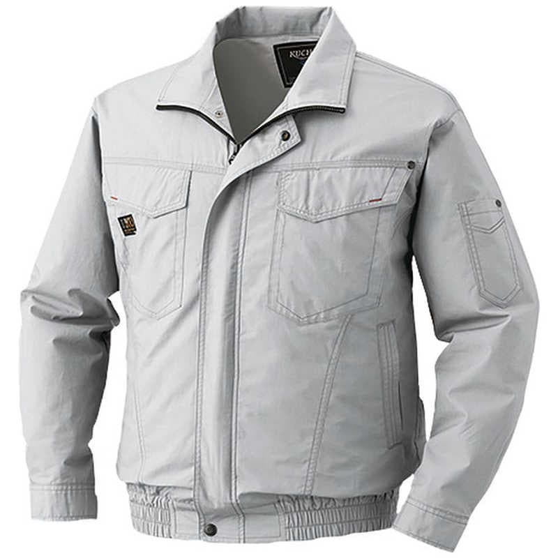 空調服　綿薄手タチエリウェアのみ シルバー M　KU91400-C06-S2