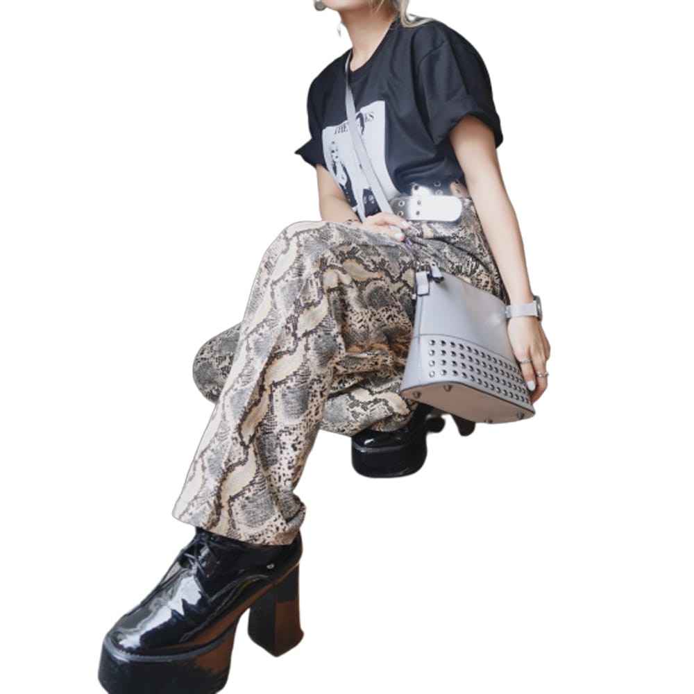 Python Wide Pants (beige) A.D.G レディース