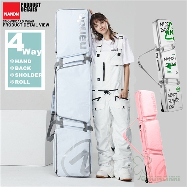 スノーボードケース キャスター 付き オールインワン 大容量収納 4WAY 前面3ポケット ボードケース スノーボード ウェア ボード ブーツ ゴーグル など収納可2409hxbag03