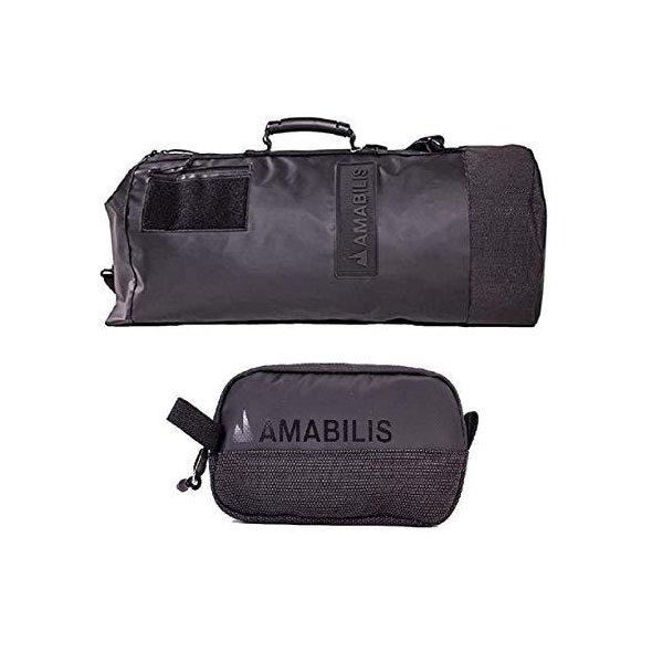Amabilis Water Resistant Dave Duffle With Complimentary Stash Capsule Dopp Kit Toiletry Bag 並行輸入品