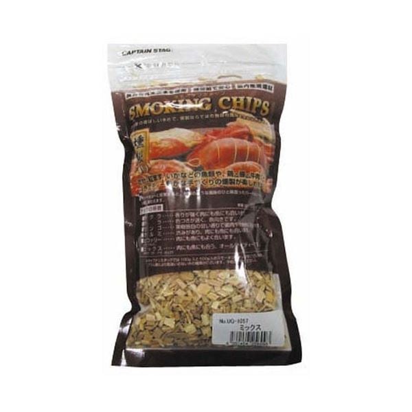 [10セット] キャプテンスタッグ スモーキングチップ100g入 ミックス UG-1057X10