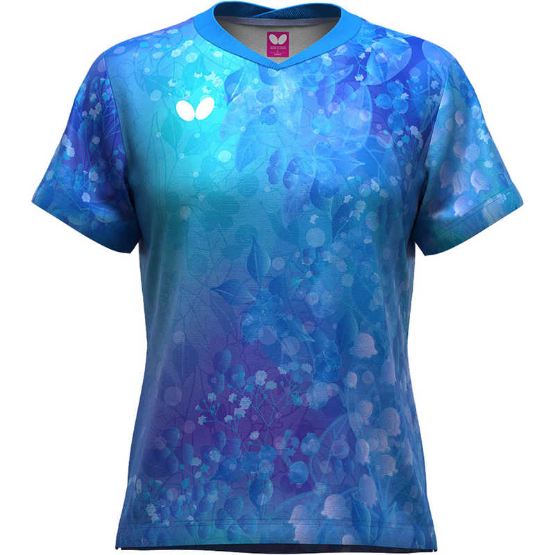 バタフライ　卓球用品 Butterfly レディース ルイネス・シャツ ブルー 2XO　47199