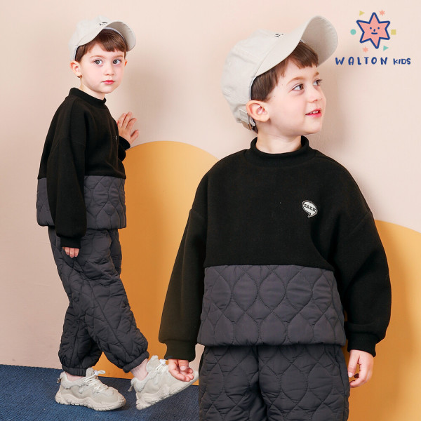 フリースダウンキルティング上下セット