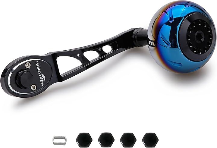 80/90mm リール ハンドル 45mm ハンドルノブ シマノ SHIMANO ダイワ DAIWA アブ Abu ベイトリール 通用 Aurora Ach 797( オールブラック)