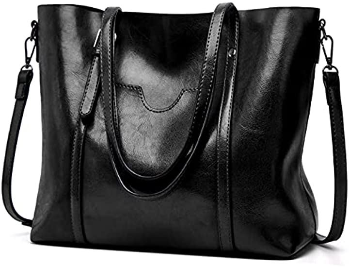 母の日 レザートートバッグ( ブラック)