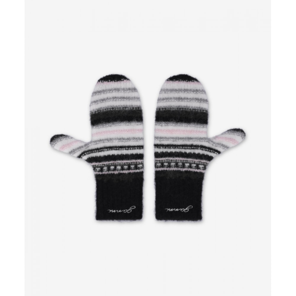 ギャニーストライプソフトウールグローブ-ブラック/A6315099