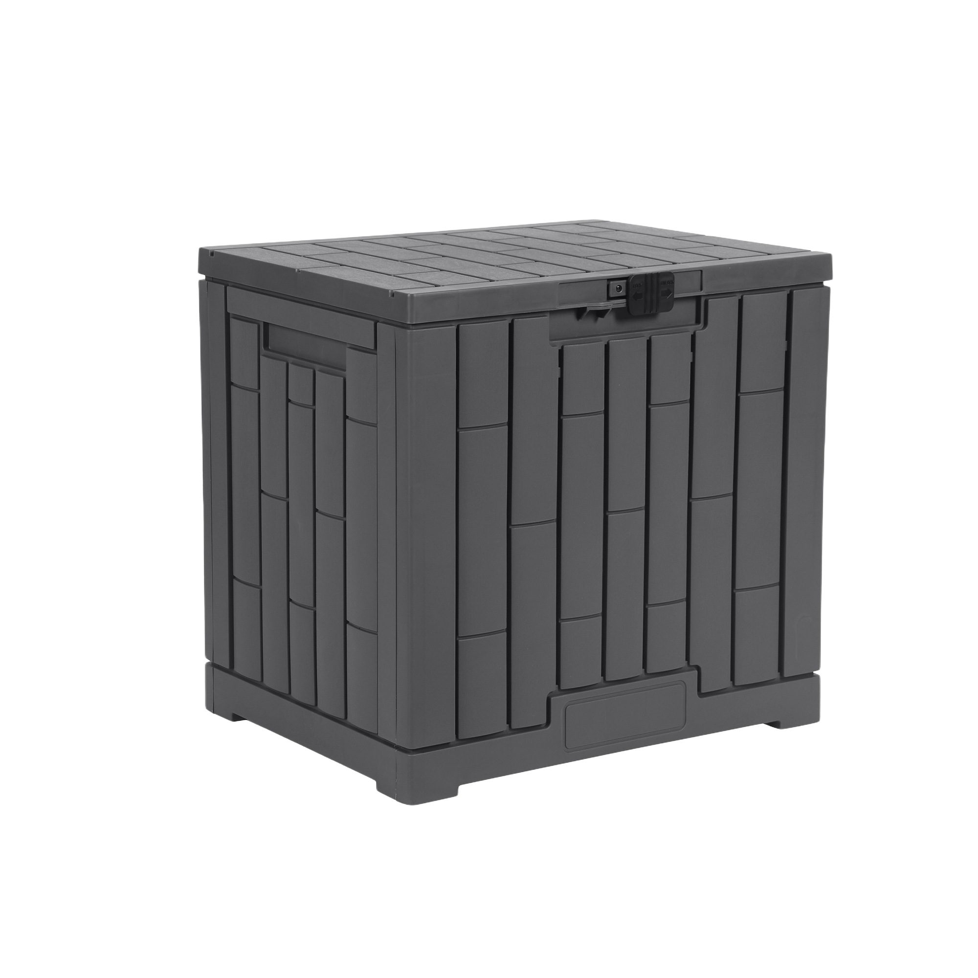 【国内出荷は送.料.無.料】【グレー 120L 45*54*56cm】戸外収納庫 レンガ調　収納ボックス 置き配 ゴミ箱 小型 屋外 ストッカー 防水/耐侯 収納可能 ガーデン/庭/ベランダ 頑丈19