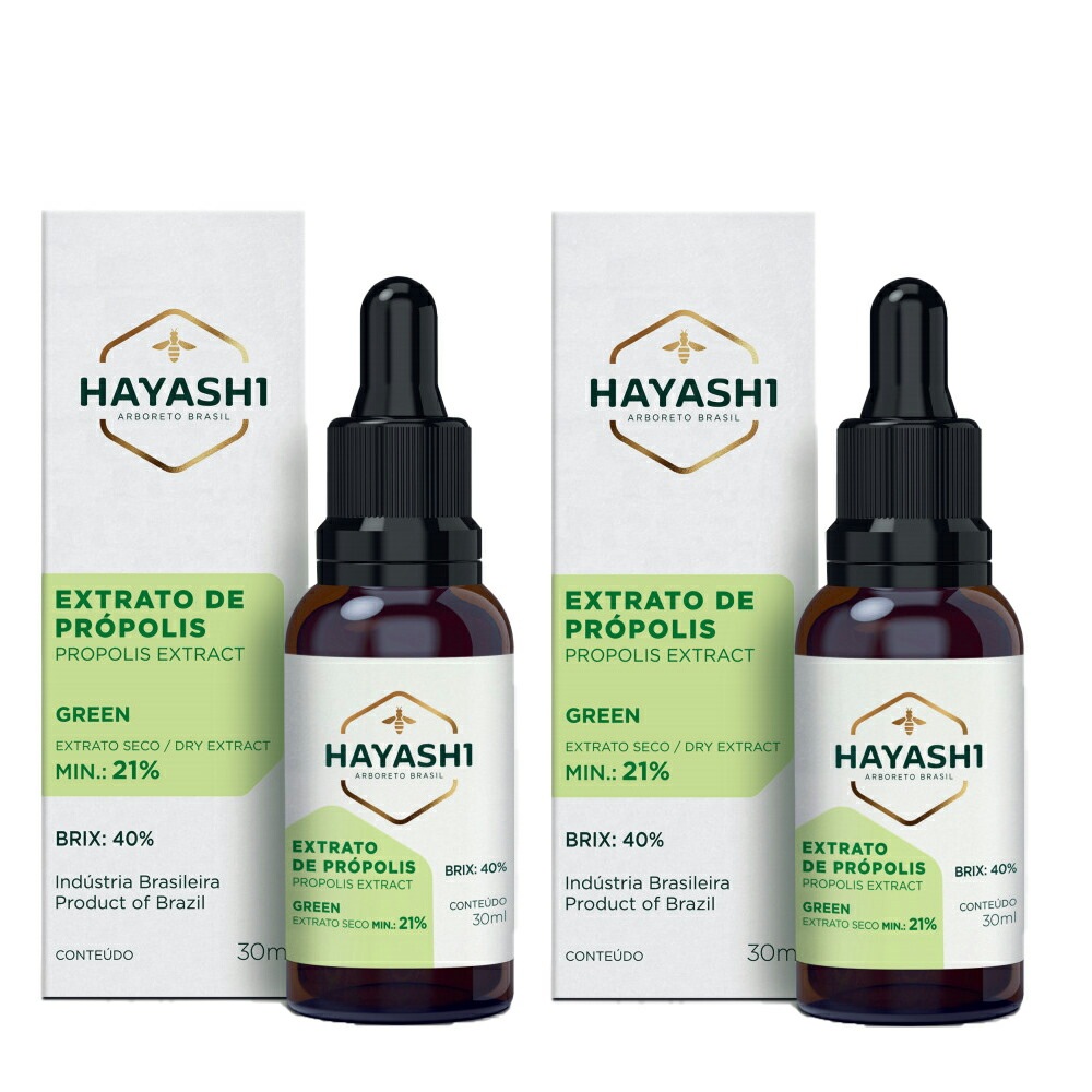 HAYASHI(林) プロポリスエキス 30ml (白箱) 2本セット 抗菌 天然の抗菌物質 免疫 グリーンプロポリス エキス 液体 サプリメント サプリ ブラジル産 高濃度 健康食品 喉 免