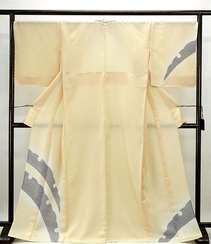 単衣 訪問着 新品仕立済 正絹 単衣 雪輪匹田模様 身丈166cm 裄丈68cm 新品 仕立て上がり 着物 wb1078