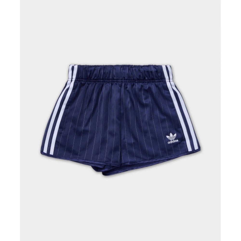 アディダス ピンストライプ サテン ショートパンツ - ダークブルー / KC4235