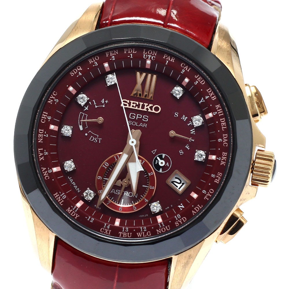 セイコー SEIKO SBXB080/8X53-0AM0-2 アストロン 9Pダイヤ GPS 500本限定 ソーラー電波 メンズ 良品 _961483【中古】
