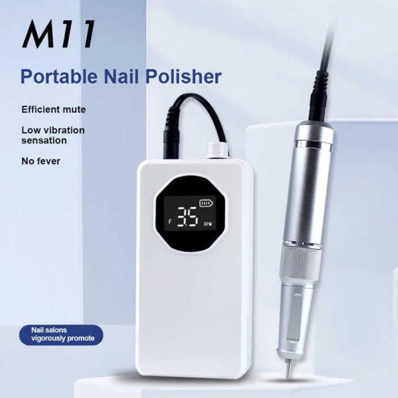 充電式電動ネイルドリル プロのマニキュアマシン ワイヤレス 35000rpm