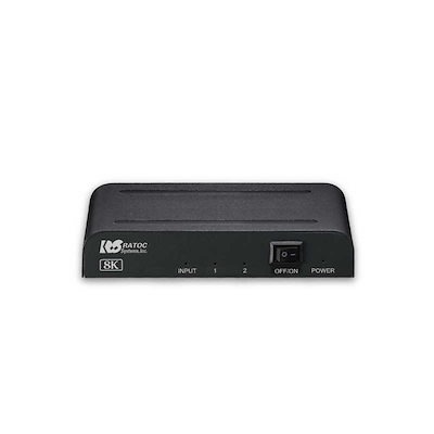ラトックシステム　8K対応 1入力2出力 HDMI分配器　RS-HDSP2-8K