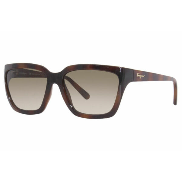 サングラス FerragamoSF1018S 214 Sunglasses Womens Tortoise/Brown Gradient 59mm