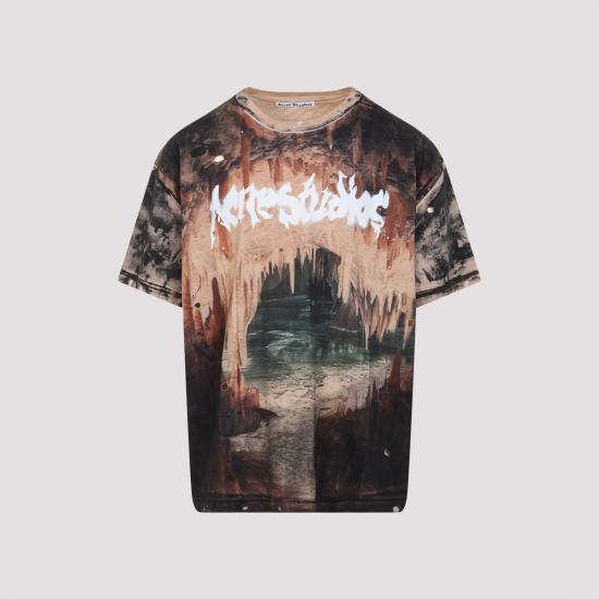 ACNE STUDIOS Men T-Shirts BL0434 DL8 BLACK RUST BROWN