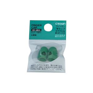 （まとめ） フィンガーキャップ （緑色ゴム製）抗菌 パック入り CR-UB22-G 入 (×30セット)