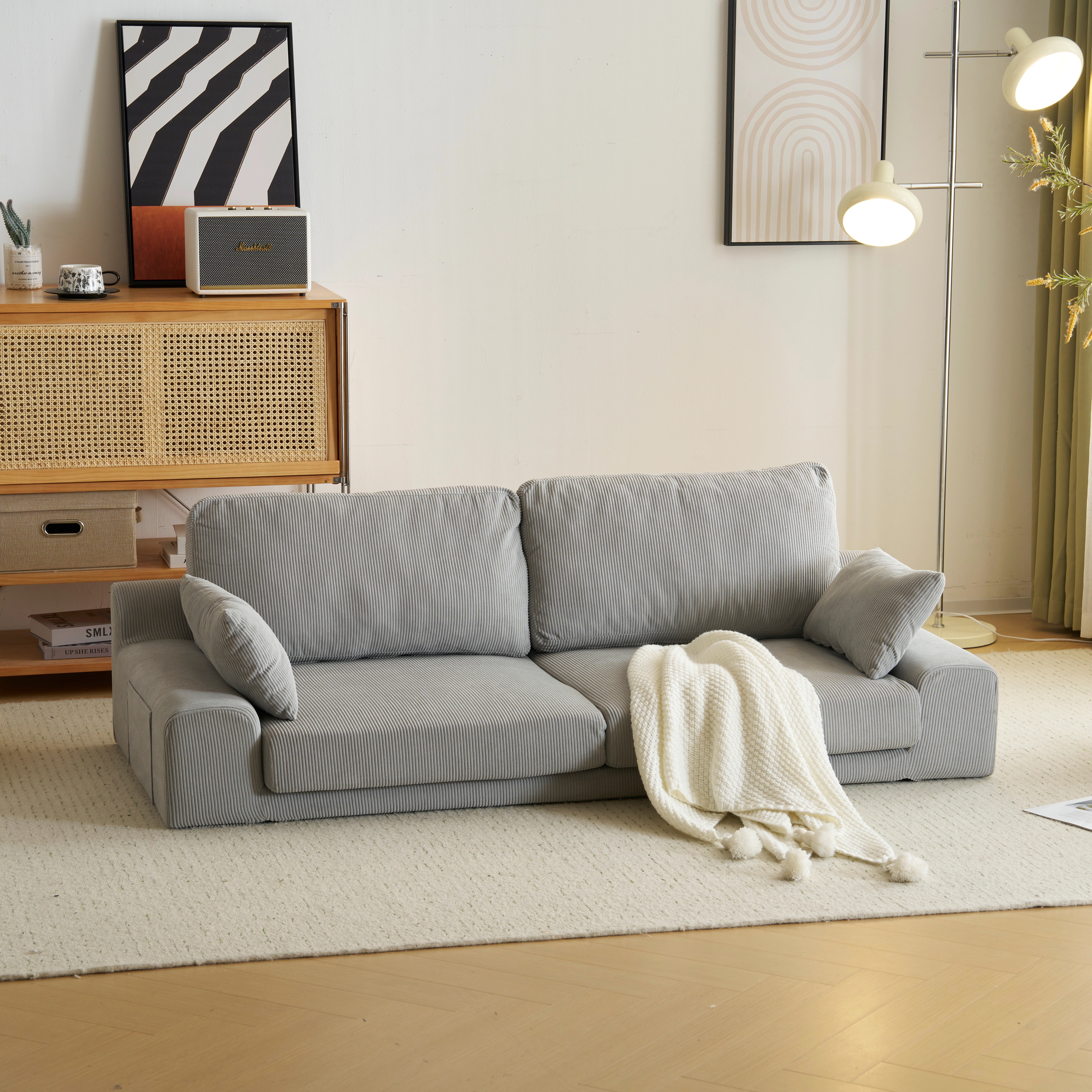 【大好評！最安値挑戦!】2人掛けソファベッド フロアソファ コンパクト 幅約167cm ローソファ こたつ用 ソファー 1人暮らし マルチに使える クッション付き 座椅子 1人掛けGG9980 Gre 21,805円