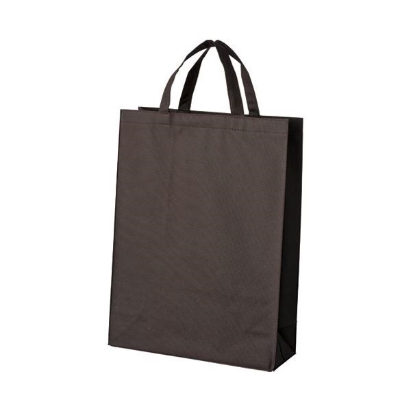 （まとめ）スマートバリュー 不織布手提げバッグ中10枚ブラウンB451J-BR[x5セット]