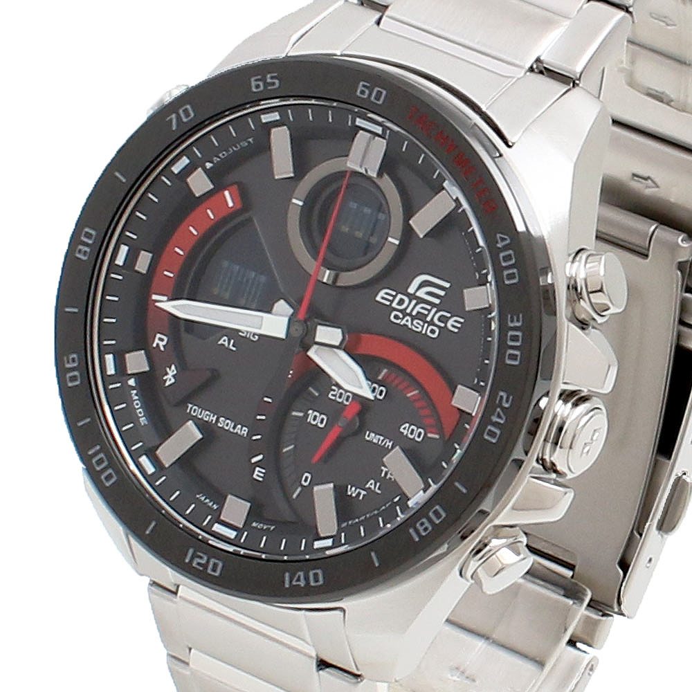 カシオ CASIO 腕時計 メンズ ECB-900DB-1A EDIFICE シルバーレッド Bluetooth