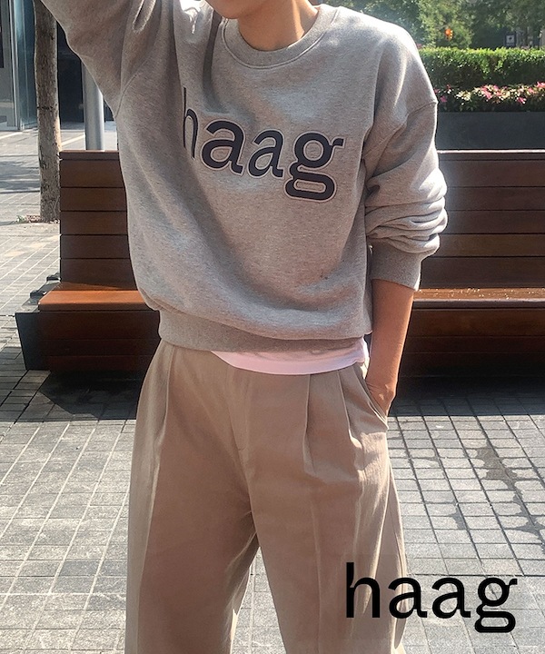 Qoo10 haag Sweatshirt レタリン