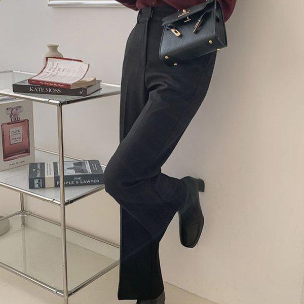 Hスタイル(MIZ)Wブーツアーバンライン起毛スラックス 冬 女性 起毛 スラックス ブーツカット フレアパンツ