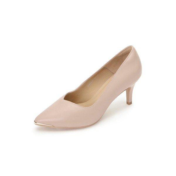 女性ラムスキンつま先装飾ポイントパンプス(516622107)
