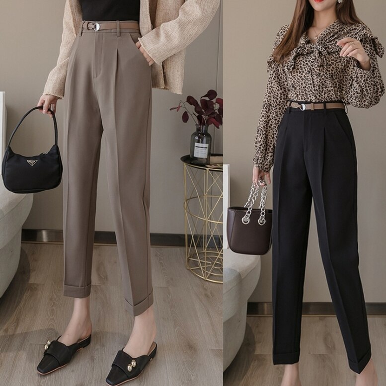 3color レディース センタープレスペンシルパンツ タック入りテーパードパンツ ビューティーシル 4,821円