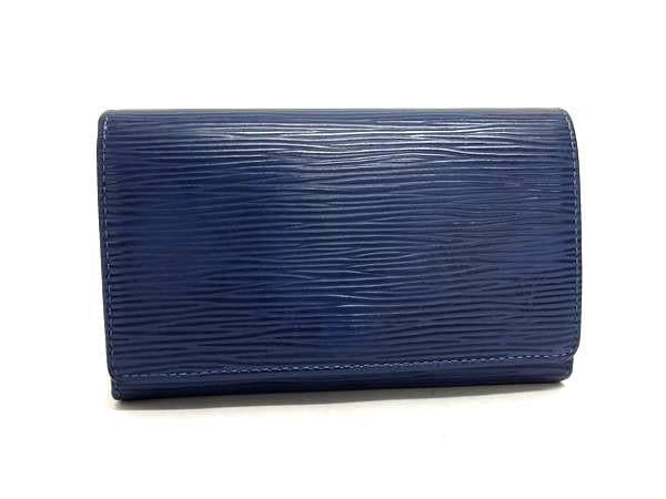 美品 LOUIS VUITTON ルイ ヴィトン 二つ折り財布 エピ ポルトフォイユ トレゾール M6350G モーキーブルー レザー メンズ L字型ファスナー【本物保証】 20,306円