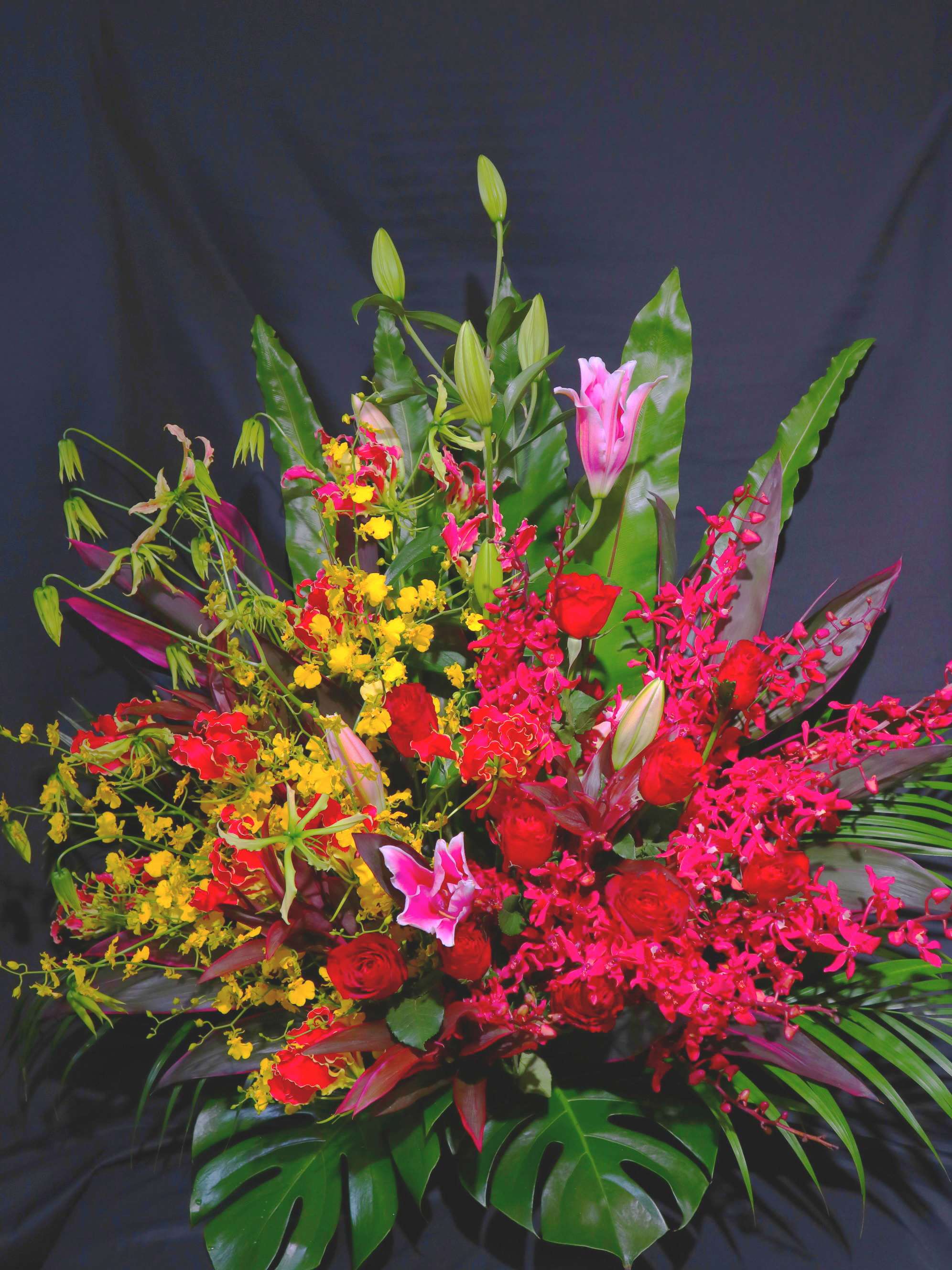 商品ID 5614 アレンジメント　赤黄色系