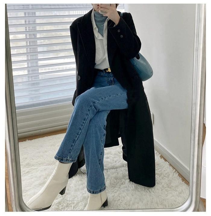 秋冬 コーデ レディース ファッション オシャレ 服 カワイイ シンプル 大人カワイイ 大きいサイズ ウール コート ミドル丈 厚手