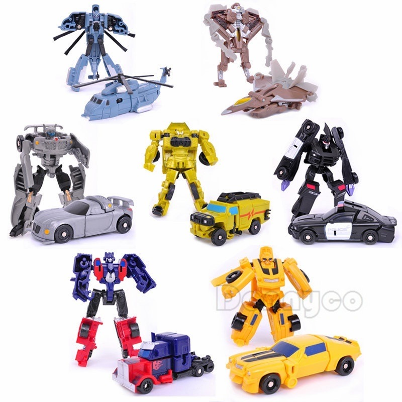 Qoo10] 7種 変形ロボットのおもちゃ ロボット車 : 文具