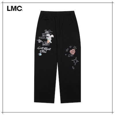 【LMC】 DOODLE DRAWING SWEAT PANTS black 正規品