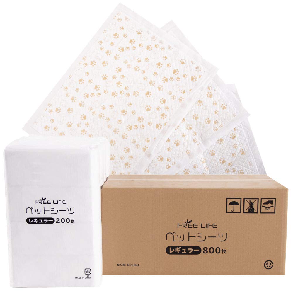 フリーリー ペットシーツ 薄型 レギュラー 800枚 柄付き