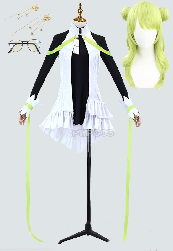 森中花咲 Ready Steady メガネ イヤリング付き コスプレ 衣装 ウィッグ追加可能 バーチャルYouTuber VTuber ハロウイン クリスマス コスチューム 文化祭 仮装