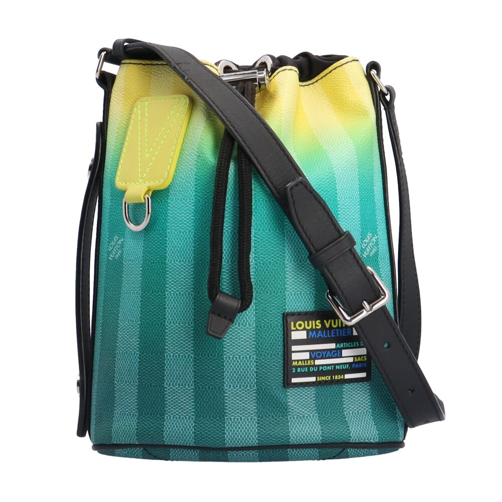 ルイヴィトン サック マラン ダミエストライプ ショルダーバッグ PVC M59920 グリーン LOUIS VUITTON 中古