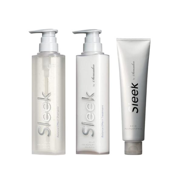[アクアノア]Sleek(スリーク) By サラサロン バランスエフェクト シャンプー 360ml＋トリートメント 360ml+プレミアムリペアマスク 120g